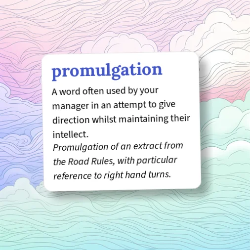 Promulation Urban Dictionary: promulgation