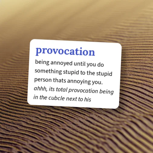 Provocation Narrative Urban Dictionary: provocation
