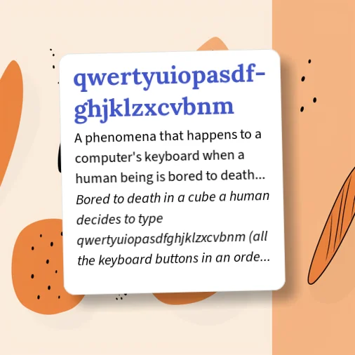 Urban Dictionary: qwertyuiopasdfghjklzxcvbnm