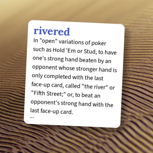 Rivered Urban Dictionary: rivered