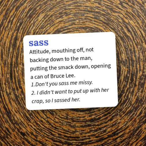 Urban Dictionary: sass