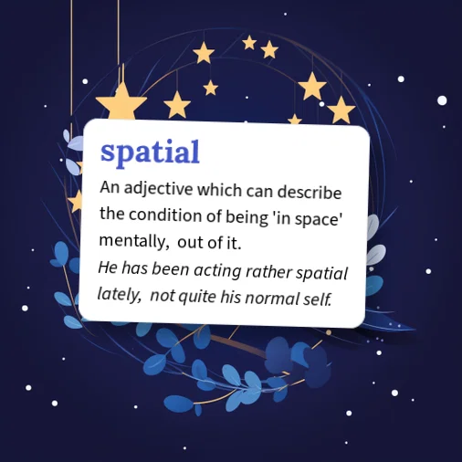 Spell Spatial Urban Dictionary: spatial