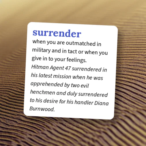 Surrender Simple Def Urban Dictionary: surrender