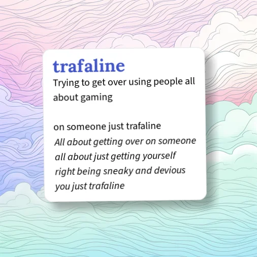 Devious Example Urban Dictionary: trafaline